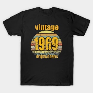 Vintage 1969 All Original Parts Men Women 51st Birthday T-Shirt